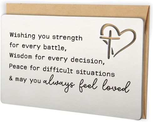 Christian Religious Wallet Insert Card Gifts for Men Women, Religious Bible Verses Metal Wallet Card Gift for Him and Her, Christmas Birthday Card Gifts for Christian New Believers in Kuwait