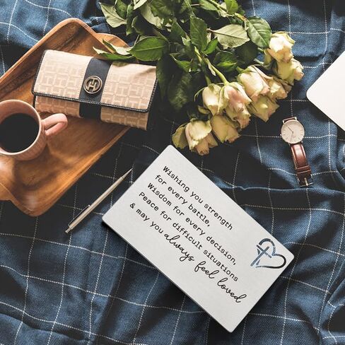 Christian Religious Wallet Insert Card Gifts for Men Women, Religious Bible Verses Metal Wallet Card Gift for Him and Her, Christmas Birthday Card Gifts for Christian New Believers in Kuwait
