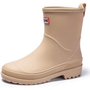 Nutropa Mid Calf Rain Boots for Women,Waterproof Garden Shoes Anti-Slip Rainboots,Outdoor Work Rain Shoes