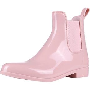 Evshine Women's Short Ankle Rain Boots Lightweight Chelsea Rain Boots Rubber Waterproof Booties