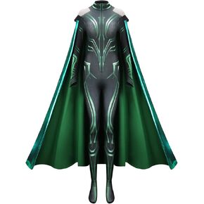 بدلة نسائية هيلا التأثيرية بذلة خضراء للهالوين مجموعة كاملة مع زي موحد للعباءة in Kuwait