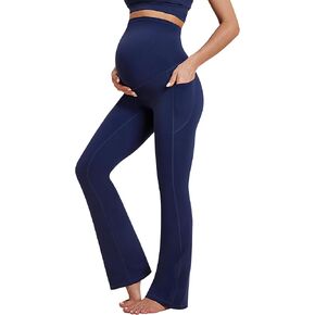 IUGA Fleece Lined Maternity Pants with Pockets Maternity Yoga Pants Flare Bootcut Pregnancy Pants Over The Belly Work Lounge in Saudi Arabia