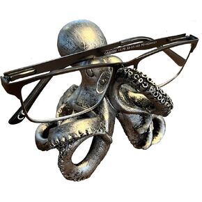 Top Brass Whimsical Octopus Figurine / Eyeglasses Holder Stand - Fun Glasses Keeper in Kuwait