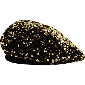 Eilova Orityle Women Beret Hat Glitter Sequins French Style Beanie Cap Adjustable Fashion Shimmer Hat for Girls Ladies in Saudi Arabia
