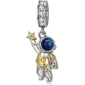 CHTLOR Crystal Owl,Astronauts Beads,Bee charm,Warm Swan,Halloween Series Charm 925 Sterling Silver Pendant Women's Necklace Bracelet DIY pendant Fit for European Bracelet in Saudi Arabia