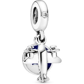 PANDORA Jewelry Propeller Plane Dangle Cubic Zirconia Charm in Sterling Silver in Saudi Arabia