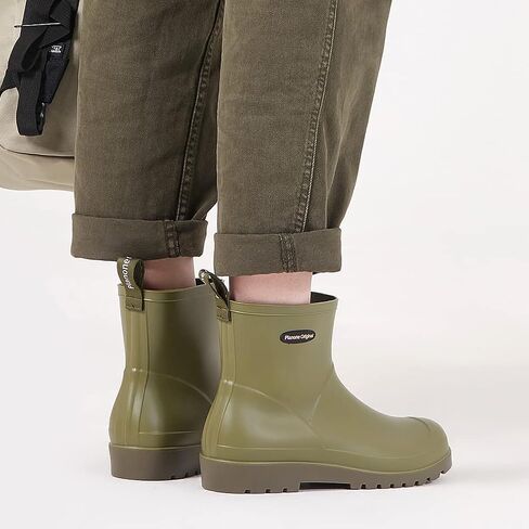 Short Rain Boots for Women Waterproof Non-Slip Chelsea Ankle Boots | Cute Fashion Matte Rubber Boots Lightweight Outdoor Garden Shoes And Work Booties For Ladies With A Removable Comfort Insole in Saudi Arabia