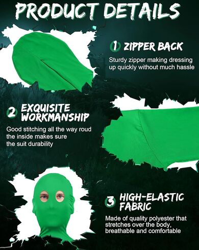 بدلة الهالوين القابلة للتمدد من Zentai بدلة للبالغين زي كامل الجسم للرجال بدلة للجسم ملابس داخلية للحفلات التنكرية in Kuwait