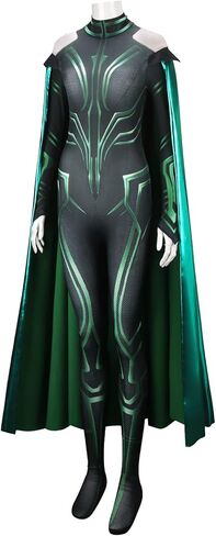 بدلة نسائية هيلا التأثيرية بذلة خضراء للهالوين مجموعة كاملة مع زي موحد للعباءة in Kuwait