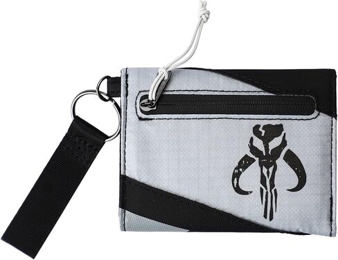 محفظة Bioworld Din Djarin The Mandalorian ثلاثية الطي للرجال مع مشبك سلسلة مفاتيح in Kuwait