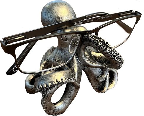 Top Brass Whimsical Octopus Figurine / Eyeglasses Holder Stand - Fun Glasses Keeper in Kuwait