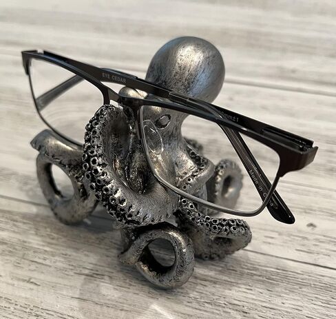 Top Brass Whimsical Octopus Figurine / Eyeglasses Holder Stand - Fun Glasses Keeper in Kuwait