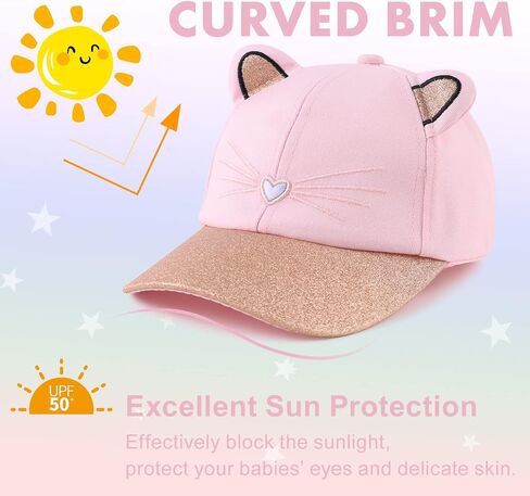 Girls Baseball Cap Kids Cute Sun Hat Adjustable Trucker Hats Toddler Rainbow Floral Ponytail Caps Spring Summer in Saudi Arabia