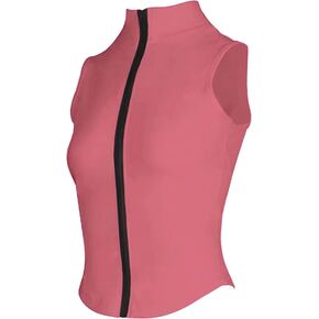 Hvewarm Women Summer Lightweight Cropped Athletic Zip Up Sleeveless Jackets Workout Gym Seamless Vests