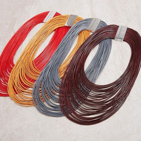 ZENZII Multi Strand Statement Bib Necklace with Magnetic Clasp for Women in Kuwait
