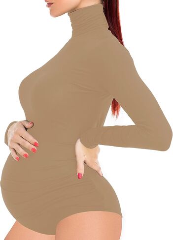 بدلة حمل من QIAIYALA لالتقاط الصور الفوتوغرافية للنساء الحوامل بأكمام طويلة، قميص علوي أساسي للتصوير الفوتوغرافي in Kuwait