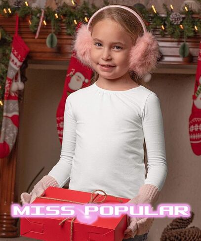 MISS POPULAR Multi -Pack Girls Kids Long Sleeve T Shirt with Tie Front Cotton Crew Neck Soft Fabric Many Colors Size 4-16 in Kuwait