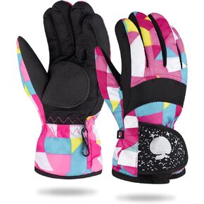 LUVNFUN Kids Snow Gloves Waterproof Ski Gloves for Boys & Grils -Winter Warm Gloves for Cold Weather in Kuwait