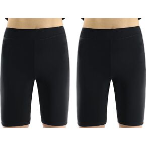 GLEAMING GRAIN Girls Bike Shorts 2-Pack شورت يوجا عالي الخصر للرقص والجري للفتيات in Kuwait