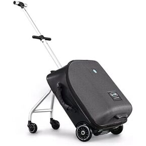 HBIAO Children's Ride-On Suitcase, Kids Luggage Set, Fashion Travel Student Trolley Boarding Toy Box, 2-in-1 Case & Baby Stroller,Black in Saudi Arabia