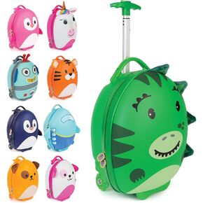 Tiny Trekker Kids Luggage Travel Suitcase Carry On Cabin Bag Holiday Pull Along Trolley Lighweight Wheeled Holdall 17 Litre Hand Case American Airlines Underseat Compliant - Aeroplane