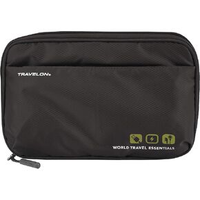 Travelon World Travel Essentials Tech Organizer, Gray Heather, One Size