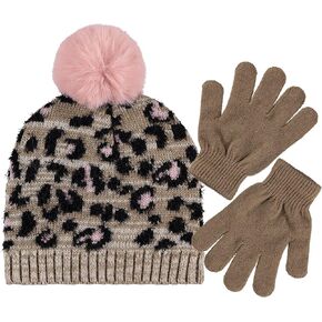 مجموعات قبعة وقفازات للفتيات من Polar Wear - إكسسوارات شتوية للطقس البارد للأطفال - مجموعات قبعات بوم بوم للأطفال - مجموعة قبعات صغيرة مكونة من قطعتين للفتيات الكبيرات in Kuwait