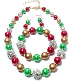 مجموعة قلادة مريلة مكتنزة لطيفة من MEQNOIG قلادة خرز عصرية لعيد الميلاد المجيد للنساء والفتيات in Kuwait