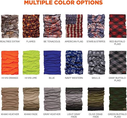 قناع الرقبة من Ergodyne Chill Its 6485، طرق متعددة لارتداء عصابة الرأس، ماص للعرق، لون كاكي باهت in Saudi Arabia