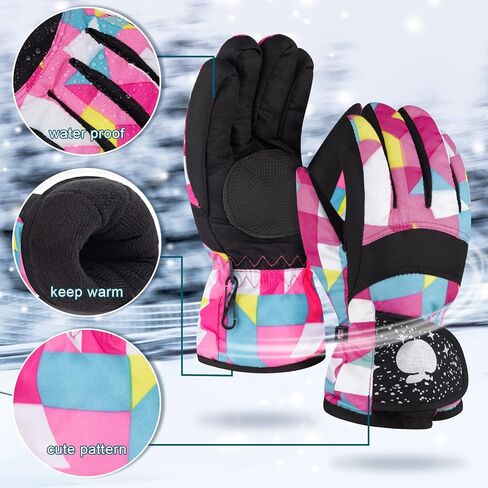 قفازات LUVNFUN للأطفال للثلج، قفازات تزلج مقاومة للماء للأولاد والبنات - قفازات شتوية دافئة للطقس البارد in Kuwait