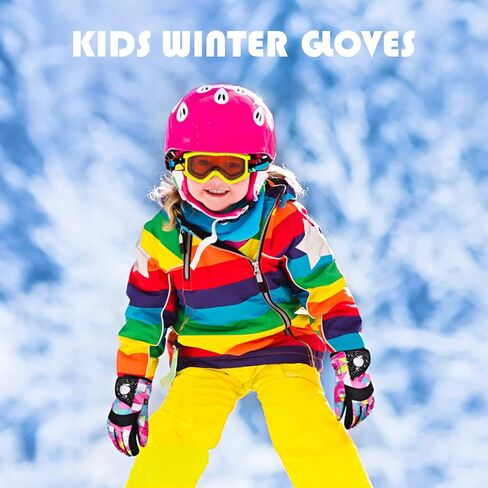 قفازات LUVNFUN للأطفال للثلج، قفازات تزلج مقاومة للماء للأولاد والبنات - قفازات شتوية دافئة للطقس البارد in Kuwait