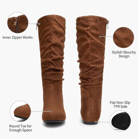 Women's 941 Knee High Boots, Fall Falt Slouch Boot, Tall Boot Pull on in Saudi Arabia