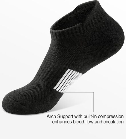 جوارب كوينفر للكاحل للنساء للجري بدون عرض جوارب رياضية جوارب ضغط للمشي لمسافات طويلة 6 أزواج in Kuwait
