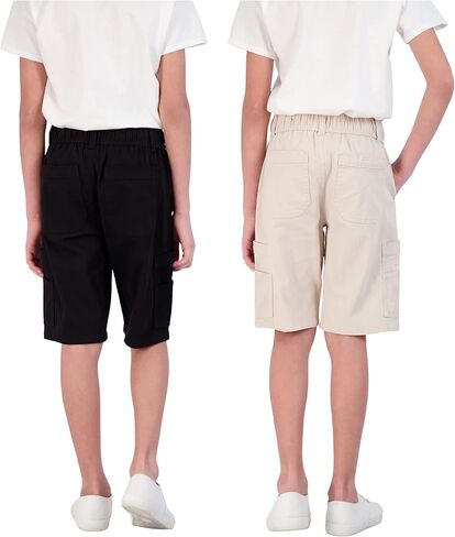TONY HAWK Boys Twill Shorts with Cargo Pockets 2 Pack Pull on Skate Short for Kids in Kuwait