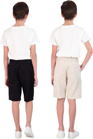 TONY HAWK Boys Twill Shorts with Cargo Pockets 2 Pack Pull on Skate Short for Kids in Kuwait