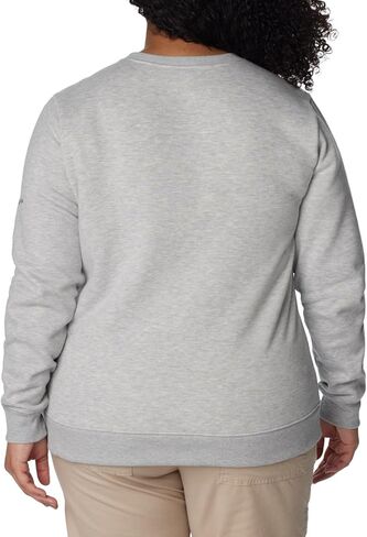 Columbia Women's Hart Mountain II Graphic Crew, Light Grey Heather/Bearly Plaid, XX-Large in Saudi Arabia