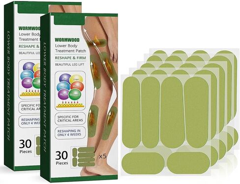 رقعة أرجل الشيح، رقع أرجل عشبية من السيلوليت، ملصقات تشكيل رفع الساق، ملصقات أرجل الشيح (60 قطعة) in Kuwait