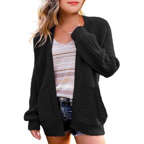 LAVASEON Girls Cardigan Cute Tops for Teen Girls Size 9-14 Girls' Sweaters Knit Ribbed with Packets