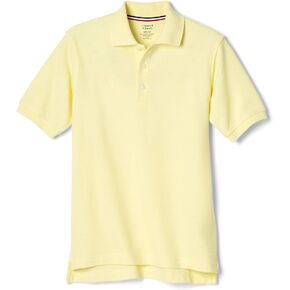 French Toast Boys Short Sleeve Pique Polo Shirt (Standard & Husky), Black, 10