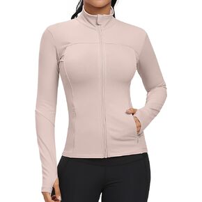 GYM RAINBOW Workout Jackets for Women, Full Zip Slim Fit Lightweight Athletic Running Sports Track Jacket with Pockets in Saudi Arabia