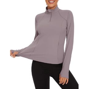 Ivicoer Workout Jackets For Women Athletic Zip Pullover Top With Thumb Holes