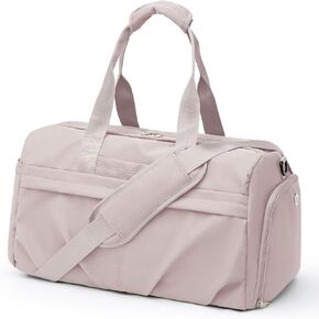 Gym Bag for Women Men with Shoe Compartment, Sport Duffel Bag, Waterproof Travel Weekender Overnight Carry on Bag for Yoga with Trolley Sleeve, Black in Kuwait