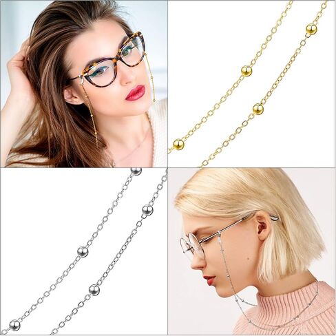 Frienda 6 Pieces Eyeglass Chains Elegant Eyewear Retainer Beaded Eyeglass Strap Holder in Kuwait