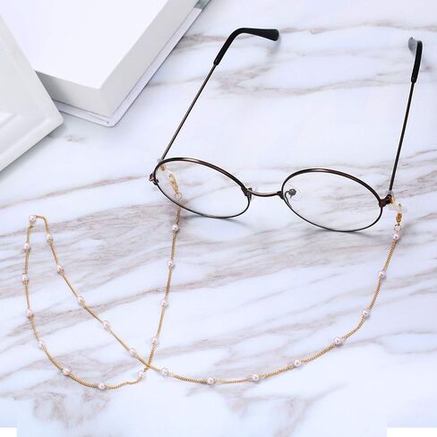 Frienda 6 Pieces Eyeglass Chains Elegant Eyewear Retainer Beaded Eyeglass Strap Holder in Kuwait