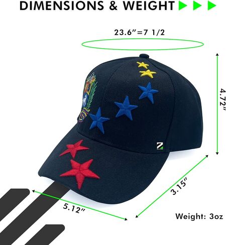 قبعة بيسبول كلاسيكية من Zelvox، للجنسين، قابلة للتعديل، (Gorras Clasicas de فنزويلا) in Kuwait