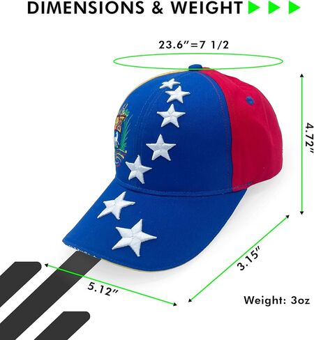 قبعة بيسبول كلاسيكية من Zelvox، للجنسين، قابلة للتعديل، (Gorras Clasicas de فنزويلا) in Kuwait
