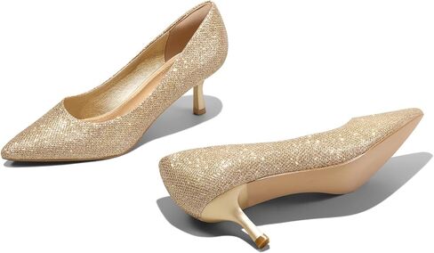 mysoft Women's Kitten Heels Closed Toe Pumps Wedding Dress Shoes | Low Heel 2" Pumps, Perfect for Wedding, Party, and Formal Occasions, Four Seasons Classic Versatile in Saudi Arabia
