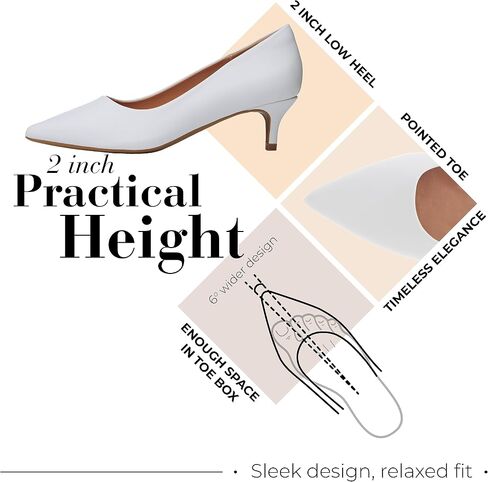 Heel The World Women's Pumps with 2" Kitten Heels - Comfortable Dress Shoes for Weddings and Parties or Office in Saudi Arabia