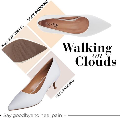 Heel The World Women's Pumps with 2" Kitten Heels - Comfortable Dress Shoes for Weddings and Parties or Office in Saudi Arabia