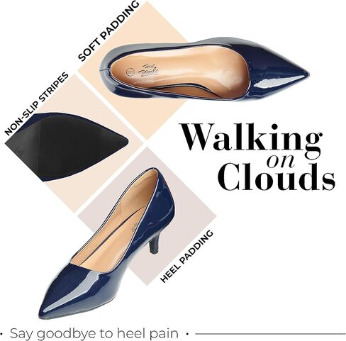 Heel The World Women's Pumps with 2" Kitten Heels - Comfortable Dress Shoes for Weddings and Parties or Office in Saudi Arabia